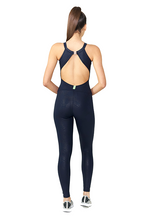 Load image into Gallery viewer, BeFit Halter Jumpsuit - Blue Snake
