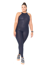 Load image into Gallery viewer, BeFit Halter Jumpsuit - Blue Snake