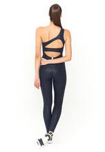 Load image into Gallery viewer, BeFit One-Shoulder Jumpsuit - Blue Snake