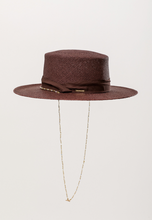 Load image into Gallery viewer, MPXA ELIZABETH - STRAW HAT with gold chain