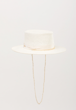 Load image into Gallery viewer, MPXA ELIZABETH - STRAW HAT with gold chain