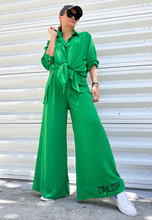 Load image into Gallery viewer, ACA Stylish Button-Down and Pant Set - Lively Green