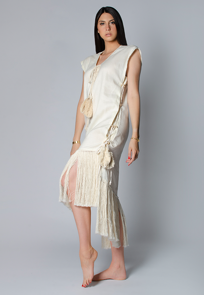 MARICHA LINEN TUNIC DRESS