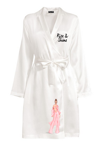 Satin 3/4 Robe - Lounge Collection