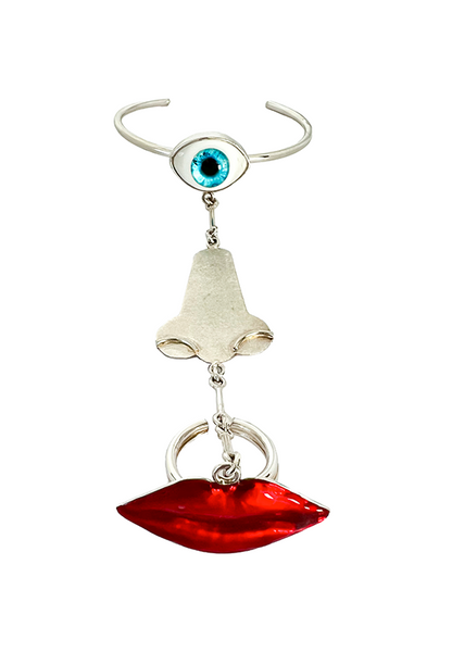 FVxA PSYCHO FACE HAND BRACELET - SILVER