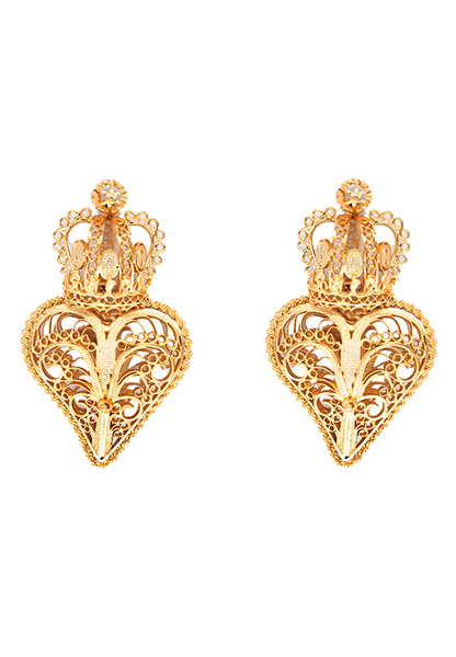 FVxA CROWNED HEART EARRINGS