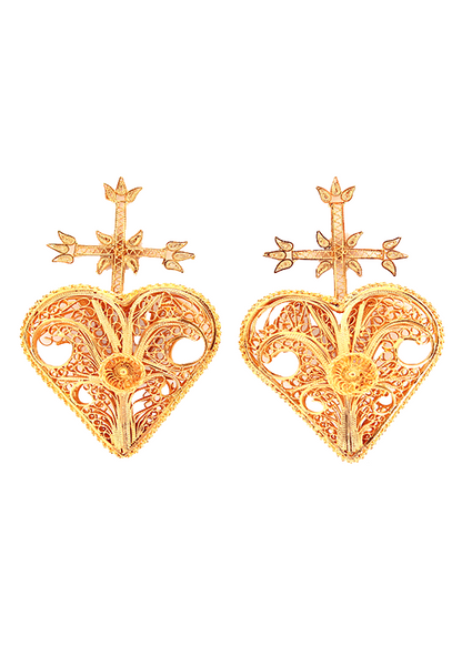 FVxA CROSSED HEART EARRINGS