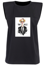 Load image into Gallery viewer, THE BOSS - Black Padded Muscle Tee