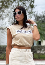 Load image into Gallery viewer, SAVAGE - Nude Padded Crop Tee