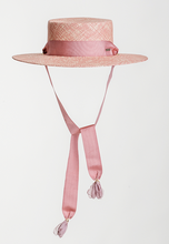 Cargar imagen en el visor de la galería, MPXA ROMA- PINK STRAW HAT with pink strap