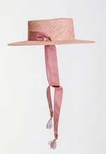 Cargar imagen en el visor de la galería, MPXA ROMA- PINK STRAW HAT with pink strap