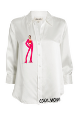 Load image into Gallery viewer, Yo Me Quiero Pink Doll Satin Button-Down Blouse