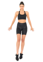 Load image into Gallery viewer, BeFit High Waisted Biker Shorts - Glossy Black