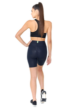 Load image into Gallery viewer, BeFit High Waisted Biker Shorts - Blue Snake