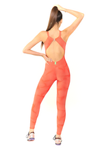 Cargar imagen en el visor de la galería, BeFit Halter Jumpsuit - Bright Orange