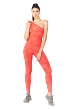 Cargar imagen en el visor de la galería, BeFit One-Shoulder Jumpsuit - Bright Orange