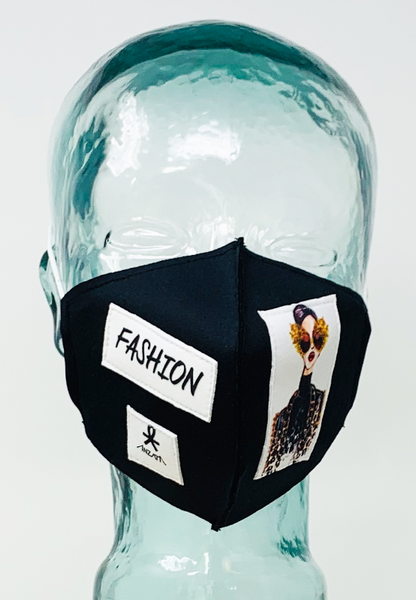 AFM Animal Print Fashion Black Face Mask