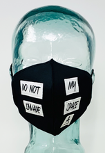 Cargar imagen en el visor de la galería, AFM Dont Invade My Space Black Unisex Face Mask