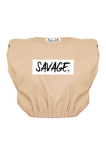 Load image into Gallery viewer, SAVAGE - Nude Padded Crop Tee