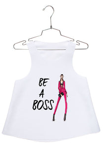 Be a Boss - Pink Racerback