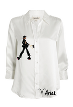 Load image into Gallery viewer, ZODIAC Satin Button-Down Blouse (Dolls 7-12) - ONE SIZE