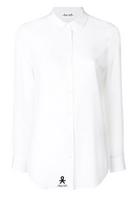 Load image into Gallery viewer, ACA Button-Down Split Hem Blouse
