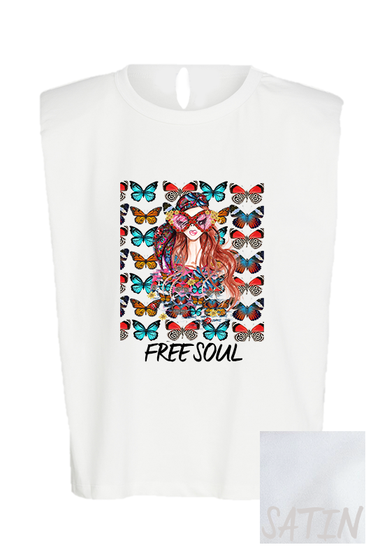 Free Soul - Satin Padded Muscle Top